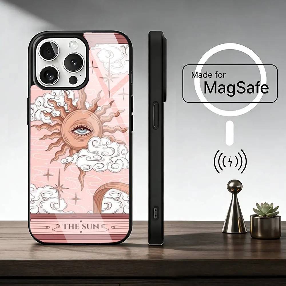 Moon Star S-Sun Tarot   Phone Case For iPhone17,16,15,14,13,12,11 Plus,Pro Magnetic with Magsafe Wireless Charging