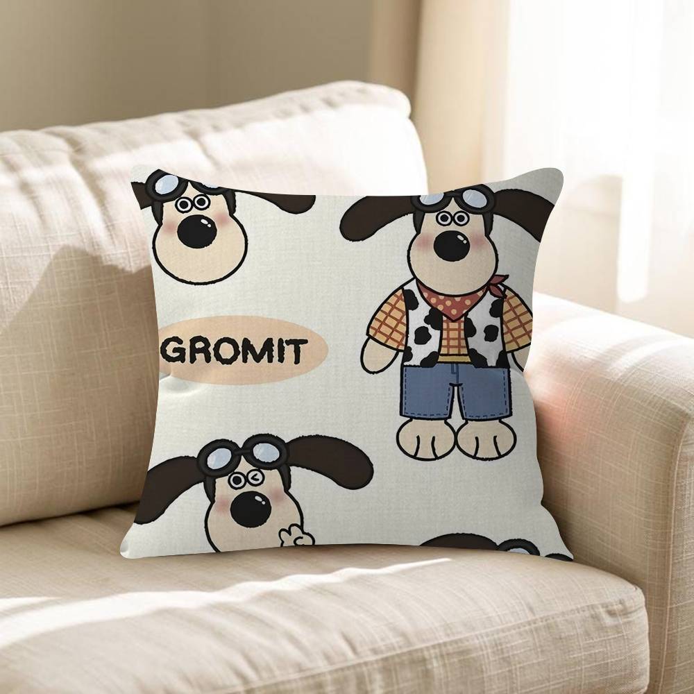 WWallaceS Cute GGromit Pillow Anime Pillow Sofa Bed Head Pillow Cover Cushion Cover 45x45 Cm Fashion