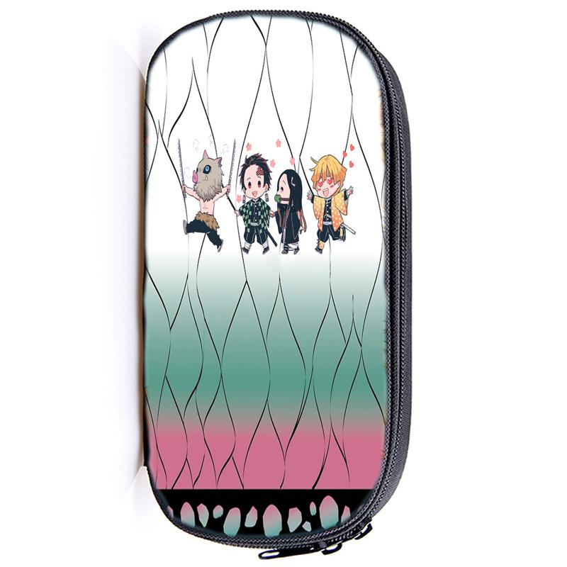 Demon Slayer Kamado Tanjirou Pencil Case Nezuko Boys Girls Kids Zenitsu Kimetsu No Yaiba Pencil Box Students Anime Pen Bags Children Gifts