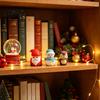 Holiday Theme Desktop Decor Christmas Vinyl Figurines Cute Santa Claus Snowman Reindeer Mini Statue Gifts for Children Small Cake Topper Decor Xmas