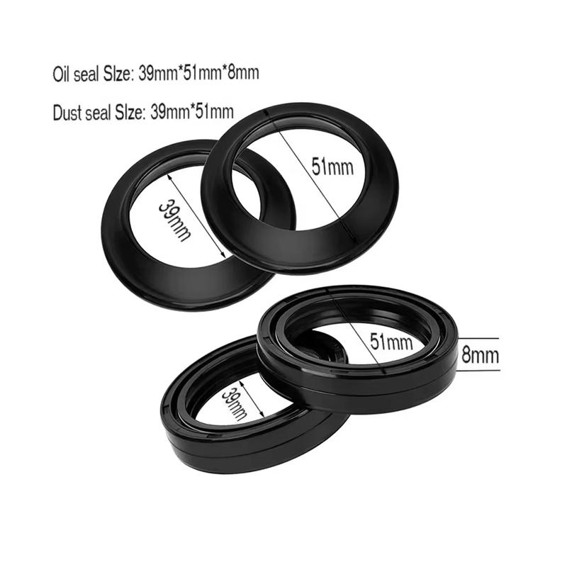39X51X8 39 51 8 Oil Seal & Dust Cover Front Fork For Montesa Honda Steed 400 600 Steed VLX400 VLX600 VT600CD VLX 400 VT 600CD