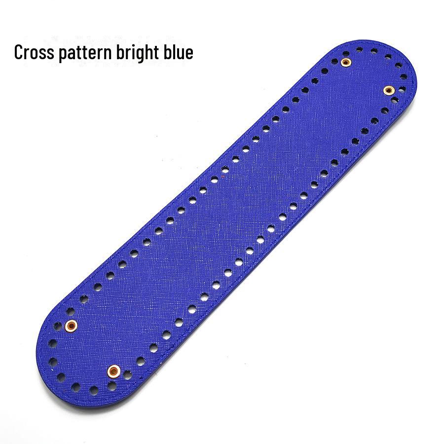 

Новая овальная основа для вязаной крючком сумки из искусственной кожи 32x7 см ярко-синий