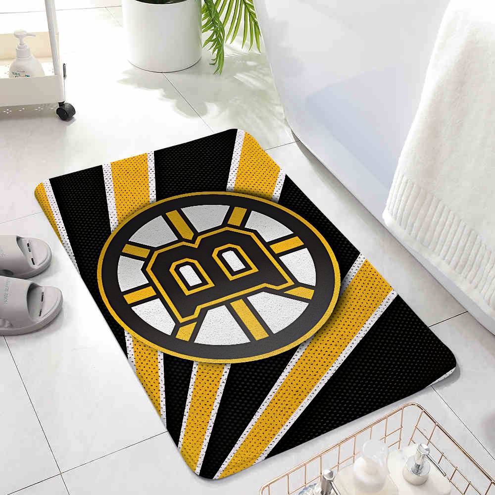 Alfombrillas B-Boston-B-Bruins Alfombra para Lavadero en Casa Alfombra para Decoración de Sala de Estar Zona de Salón Felpudo Antideslizante Felpudo de Entrada