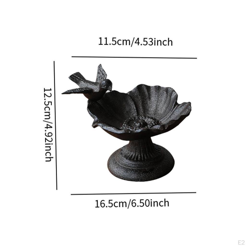Garden Bird Bath Bowl Feeding Station Housewarming Deck with Decoration Flower Feeder for