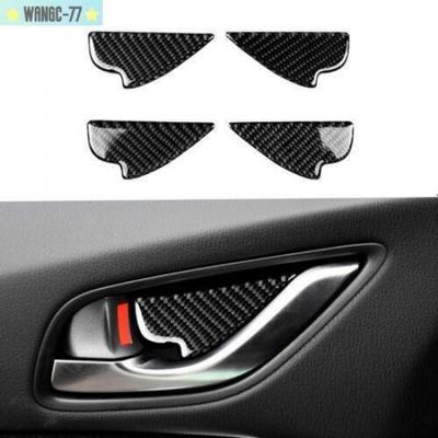 For Mazda 3 6 CX-3 CX-5 CX-9 Carbon Fiber Car Interior Door Handle Cover Trim