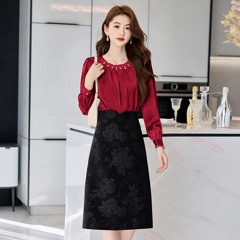 

Chic Spring 2025 Women s Two-Piece: Shirt & Skirt Set HR963-6 M (90-108 jin) білий