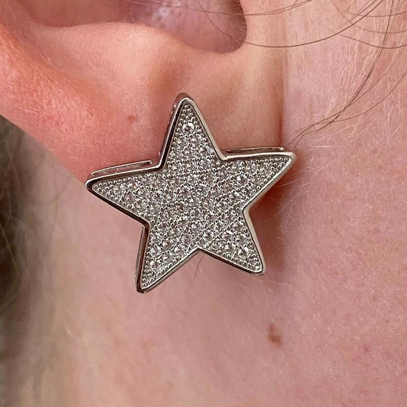 Asian Style Star Earrings Female, Sweet Cool Star-shaped Personalized Stud Earrings Chic Fashion Niche Super
