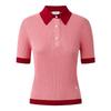 PORTS Women's Polo Neck Short Sleeve Knit Top