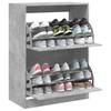 Shoe Cabinet with 2 Doors Concrete Grey 80 X 42 X 108 Cm