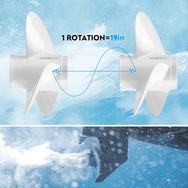 High Thrust Boats Propeller Marine Propeller Enhances Efficiency Outboard Propeller Replaces 663-45947-02-EL for 40-60HP