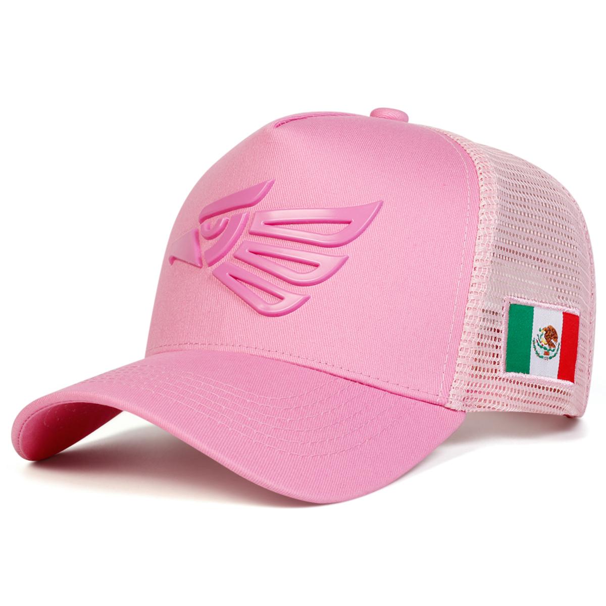 Unisex Mexicaanse Adelaar Label Baseball Net Caps Lente en Zomer Buiten Verstelbaar Casual Hoeden Hip Hop Hoed Zonbescherming Hoed pink