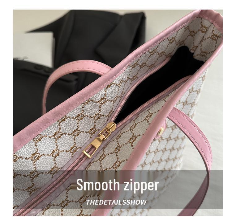 2025 Trendy Large Capacity Women's Tote: Aesthetic Commuter Shoulder Bag & Mother-Child Accessory