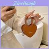 Girl Summer Heart Shaped Pu Shoulder Bag With Letter Print For Daily Use