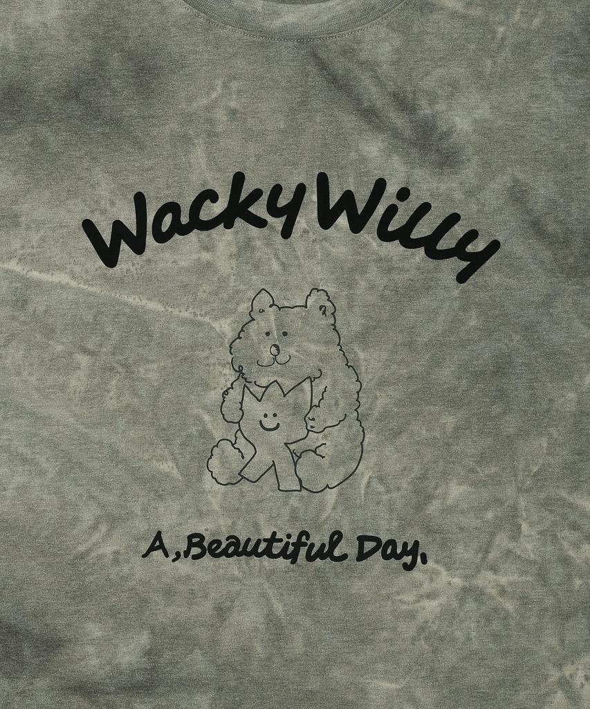 WACKY WILLY Kiki & Bear Printed Short Sleeve T-Shirt Charcoal