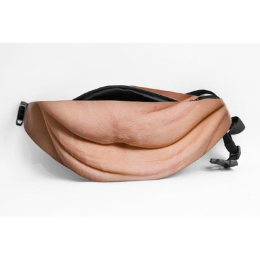 Creative and Weird Fat Belly Fanny Pack Anti-harassment Beer Belly Fanny Pack Pu Belly Leather Fanny Pack