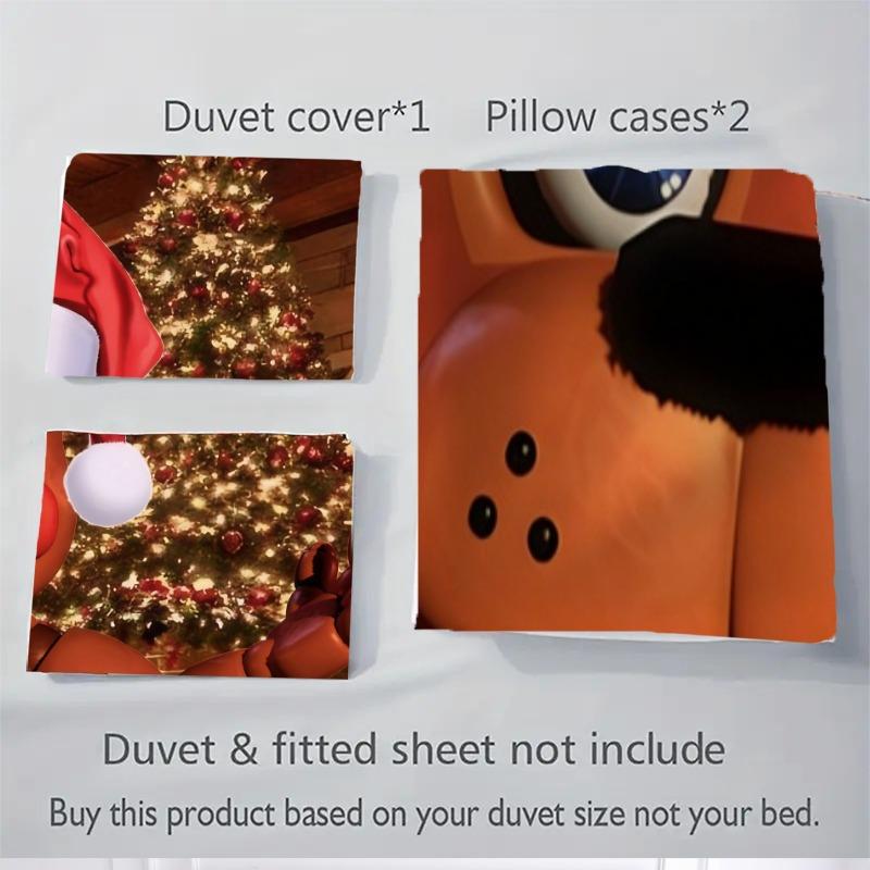 Custom 3Pcs Christmas Freddy'S Party Bedding Sets For All Sizes New 3D Printed Bed Cover Comforter Duvet Cover Pillowcase Bedroom Decoration