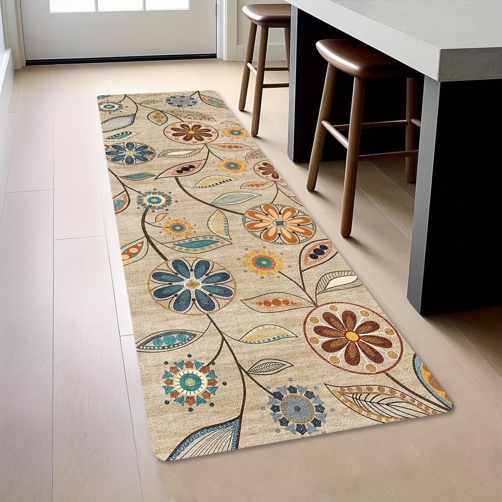 Best-Selling Persian-Style Rug For Kitchen Oil-Absorbing Strip Durable Carpet For Laundry Room And Corridor Home Decor