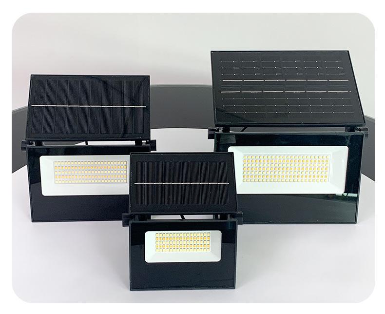 Foldable Solar LED Floodlight with Remote, Motion Sensor, and Outdoor Wall Mount for Garden Lighting