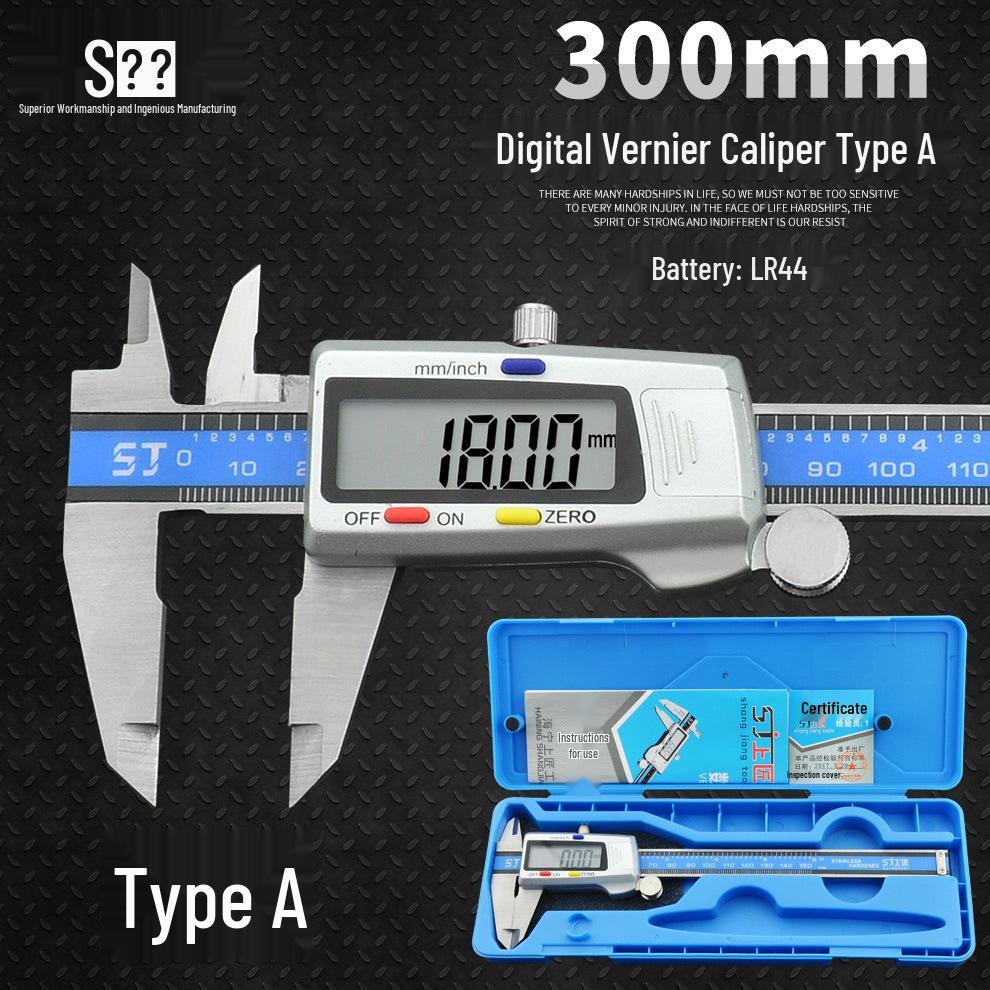 Vernier Caliper with Dial, 0-150mm to 0-300mm Oil-Marked, Non-Stainless Steel