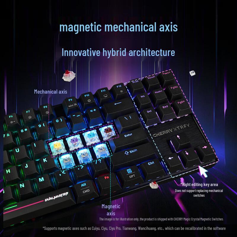 CHERRY MX 8.2 PRO TMR Tri-Mode Dual Magnetic Switch Gaming Keyboard