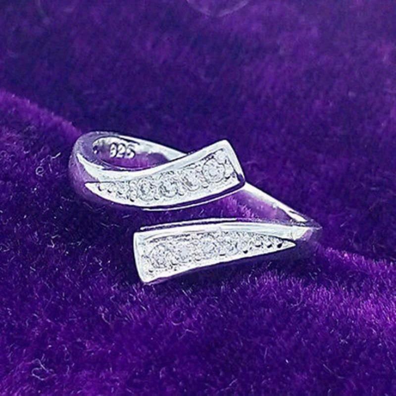 1pc Simple Versatile Silvey Ring Adjustable Opening Ring
