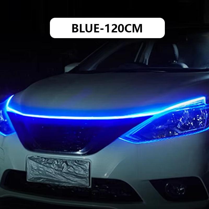 

120CM LED Car Hood Atmosphere Light Strip Daytime Running Lights Decorative Lights Auto Engine Ambient Lamp 12V DRL Universal