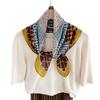 Vintage Geometric Herringbone Silk Cotton Small Square Scarf Women's Autumn Fashion Decoration Suit Scarf Headband Bag Silk Scarf