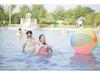 60cm Rainbow Inflatable Beach Ball - Extra Large Colorful Toy for Kids, Pool, Lawn, and Outdoor Games