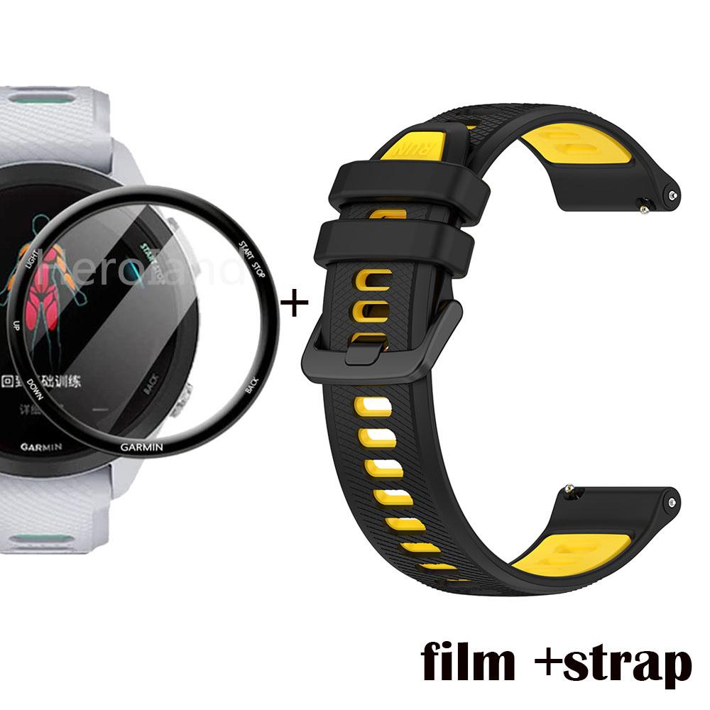 Fashion Silicone 22mm Watchband For Garmin Forerunner 265 Strap Smart Wristband For Garmin Forerunner 255 Band Bracelet +Film