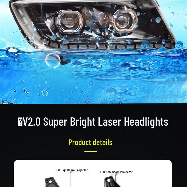 Compatible with Jiefang Hany V2.0: Upgraded Super Bright Dual-Lens LED Headlight Assembly