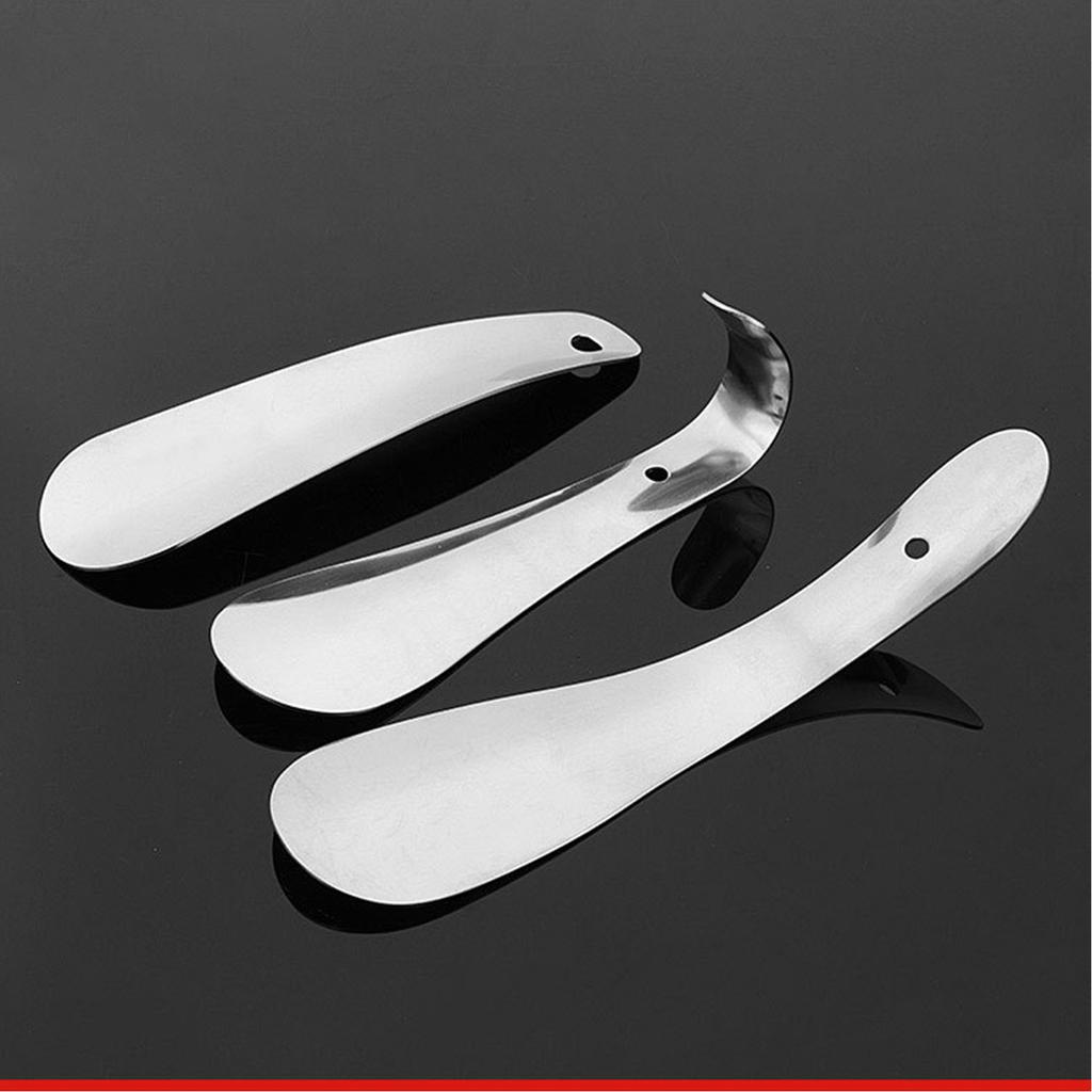 Practical Daily Necessities Stainless Steel Shoehorn Shoe Pump Home Shoe Lifter Shoe Wearer Shoe Pump Small Size C
