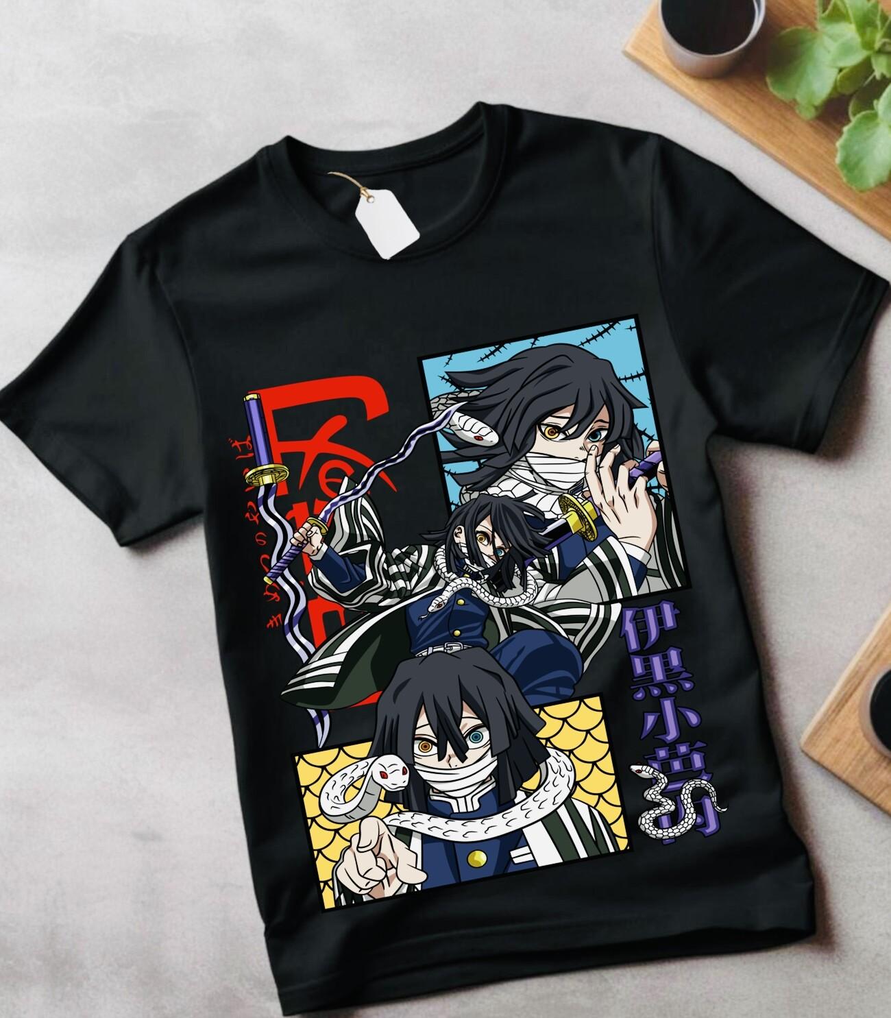 

Obanai Iguro T-Shirt Mens Womens Tees Top Kimetsu No Yaiba, Anime Nezuko Tanjiro Shirt gift 2025 L