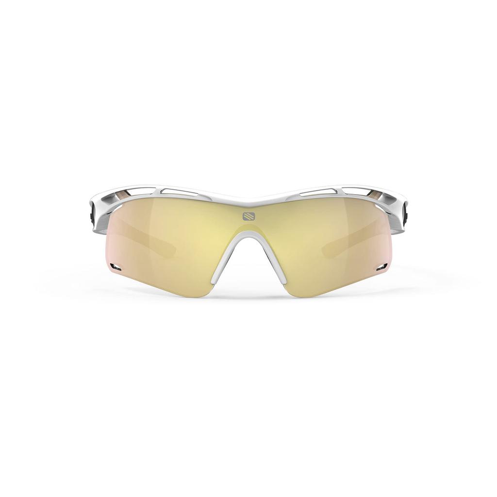 RUDYPROJECT TRALYX SLIM Sport Weiß + Sonnenbrille, Glänzend/Multi-Laser Gold, SP785769-0001