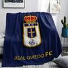 Real Oviedo Printed Flannel Blanket, Soft Throw for Bedroom Sofa, Washable,soccer Fan Merchandise, Great Gift.