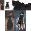 Wednesday Addams The Addams Family Cosplay Black Dress Dance Uniform Party