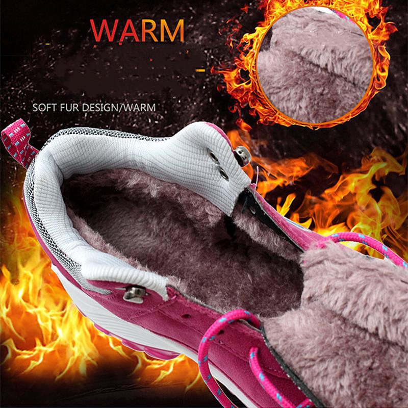 Zimowe Damskie Codzienne Trampki Sztuczny Zamsz Pluszowe Ciepłe Buty dla Kobiet Buty do Biegania Antypoślizgowe Trampki na Platformie Zapatillas Mujer