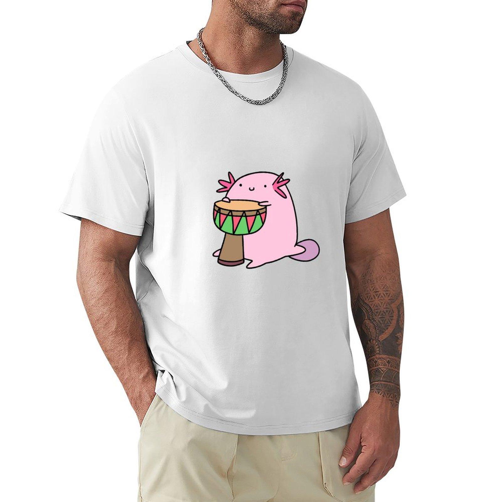 Axolotl Playing The Djembe Tshirt Sport Basic Moisture Wicking Tee S