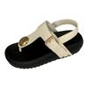 Thick-soled Heightening Sandals Women's 2025 New Summer Retro Versatile Skirt Toe Beach Roman Shoes