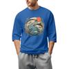 Men'S Round Neck Three-Quarters Sleeve Top Casual Fashion T-Shirt