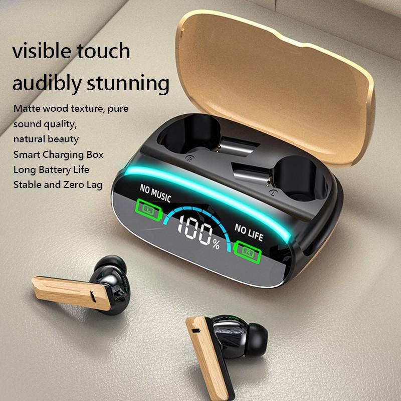 Wireless Long Battery Life Earbuds Simulated Log Bluetooth 5.3 Headset Touch Control Support Emergency Phone Charging