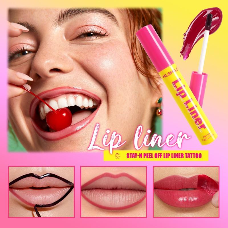 Tear Lip Liner Waterproof Non-stick Cup 6-color Peel Dyeing Lip Tear Red Lip Glaze