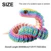 30/45/60cm 3D Printed Snake Toy Multicolor Animal Simulation Model  Halloween