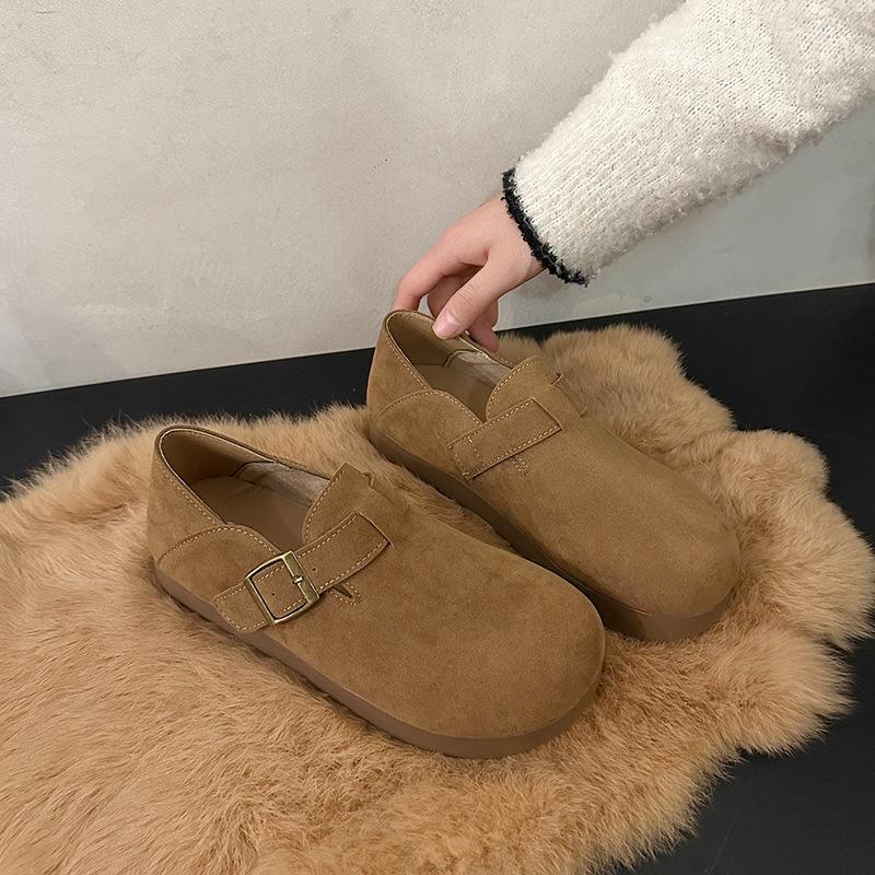 

Женская обувь Birkenstocks на толстой подошве 2025 новая весна и осень одинарная обувь на одном ремешке двойного ношения универсальная обувь Doudou обувь Loveboken 40