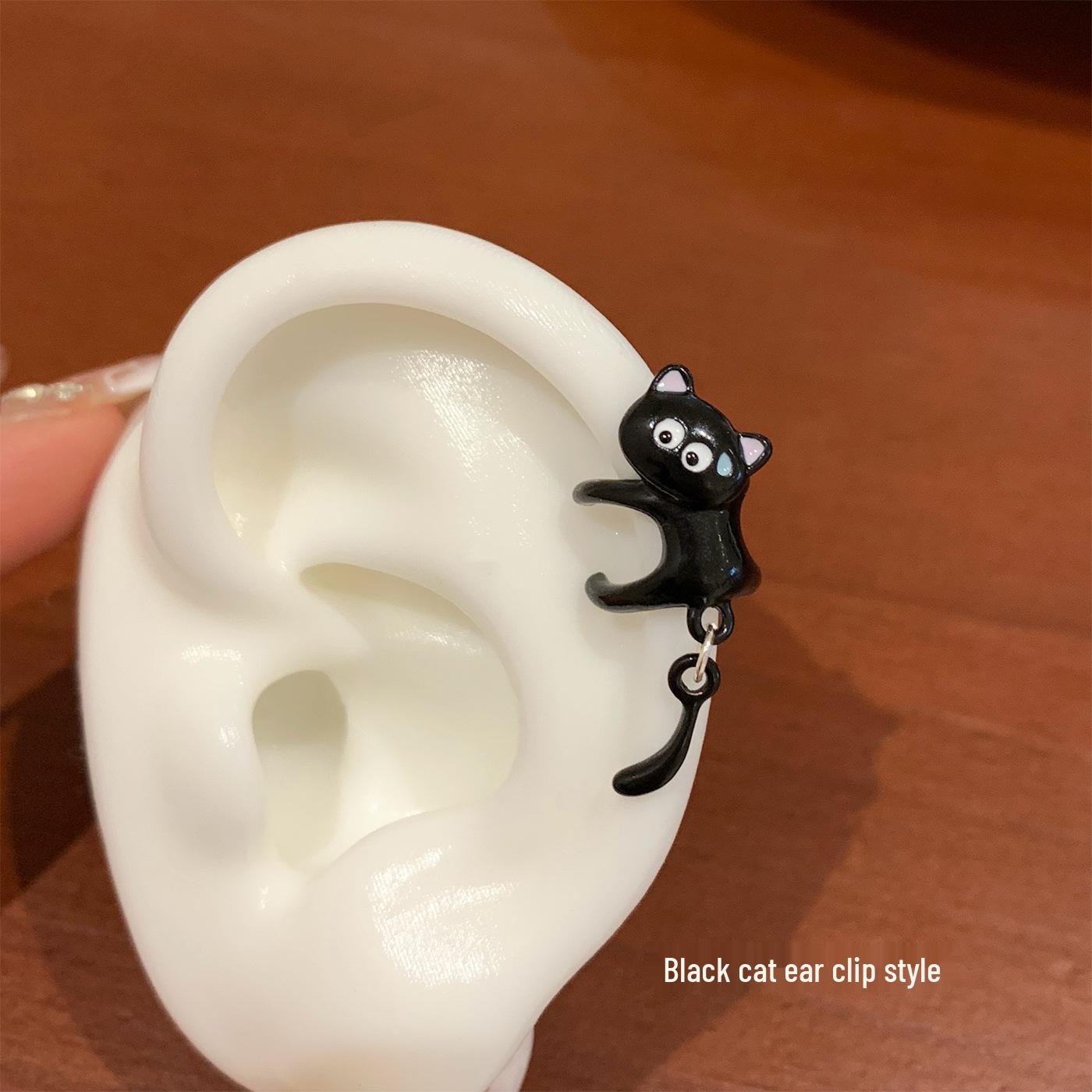 

Мультяшна Мила Кліпса на Вухо у Формі Котячого Вушка з Емаллю: Не потребує пірсингу, Стильна та мила мода для жінок, підлітків та дівчат.