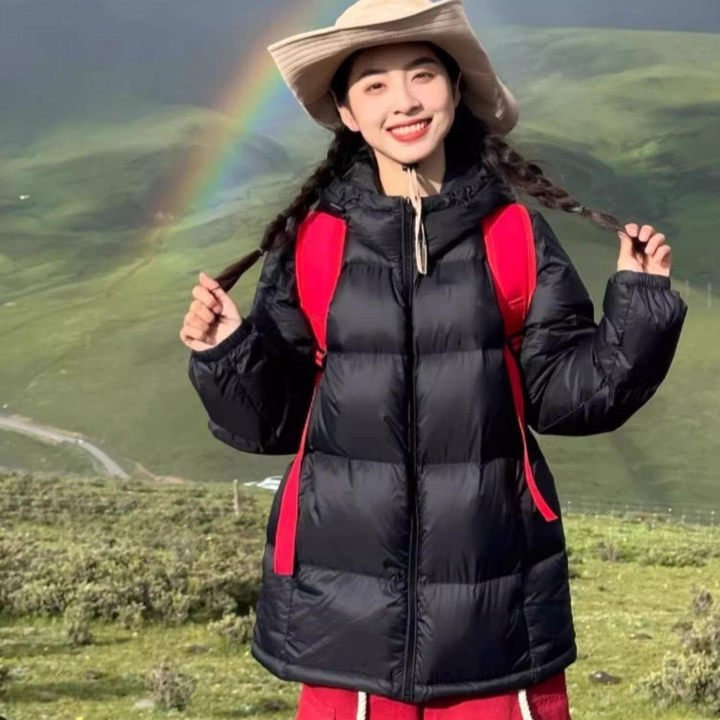 

Короткие пуховики для женщин на зиму, свободная и толстая одежда с хлопковой подкладкой, теплые куртки с хлопковой подкладкой и модная верхняя одежда XL чёрный