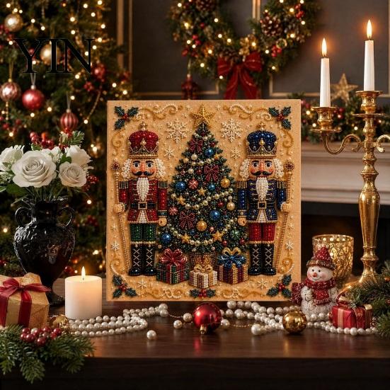 Three Dimensional Bead Craft DIY Christmas Pearl Painting Kit, Handmade Decorative Art for Starter Set Home Decor, Funny Diamonds Kit Adults Beginners