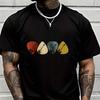 Music Guitar Pick Print Men's Casual Tshirts For Summer Short Sleeve Comfortable Tops