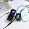 Reißverschluss Crossbody Geldbörse mit Kartenhalter Handyhülle für Samsung Galaxy Z Flip 6 5 4 3 Flip6 Flip5 Flip4 Flip3 5G Lederhülle