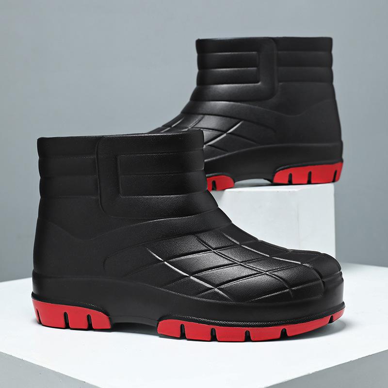 

Нескользящие дождевые сапоги мужские средние сапоги для строительства и рыбалки непромокаемая обувь рабочая обувь для кухни поварская обувь нескользящая обувь 36/37