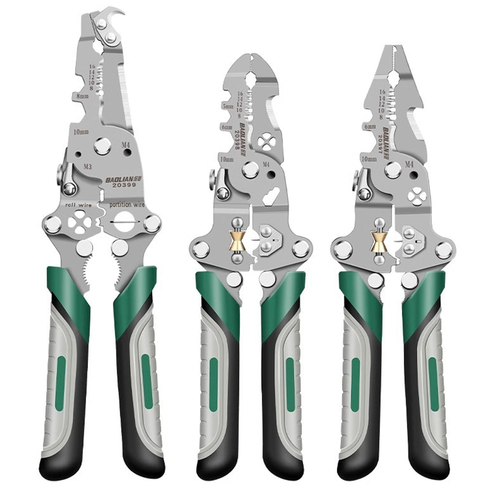 Multifunctional Wire Stripper Crimper Foldable Cable Cutter Pliers Professional Electrical Wire Stripping Tool Wire Stripper